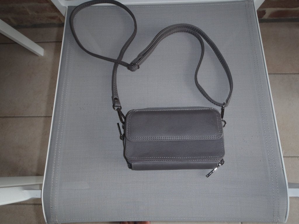 sac à bandoulière gris, Enlèvement ou Envoi, Comme neuf, Gris