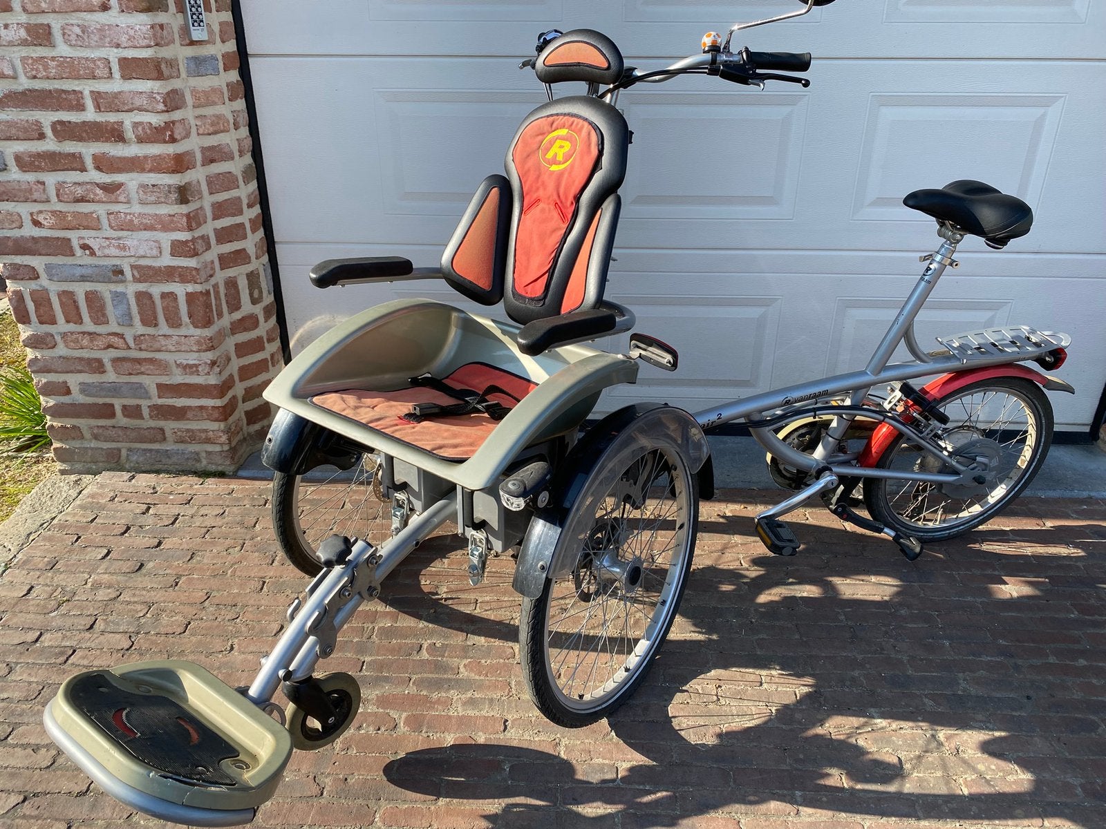 Van Raam O-pair rolstoelfiets, Ophalen, Gebruikt, Schijfrem