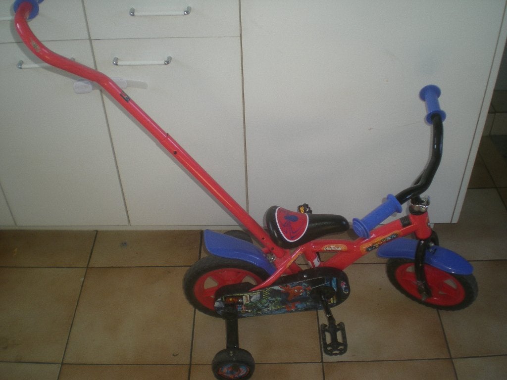 Jongensfiets Spiderman 10 inch met stang, Enlèvement, Comme neuf
