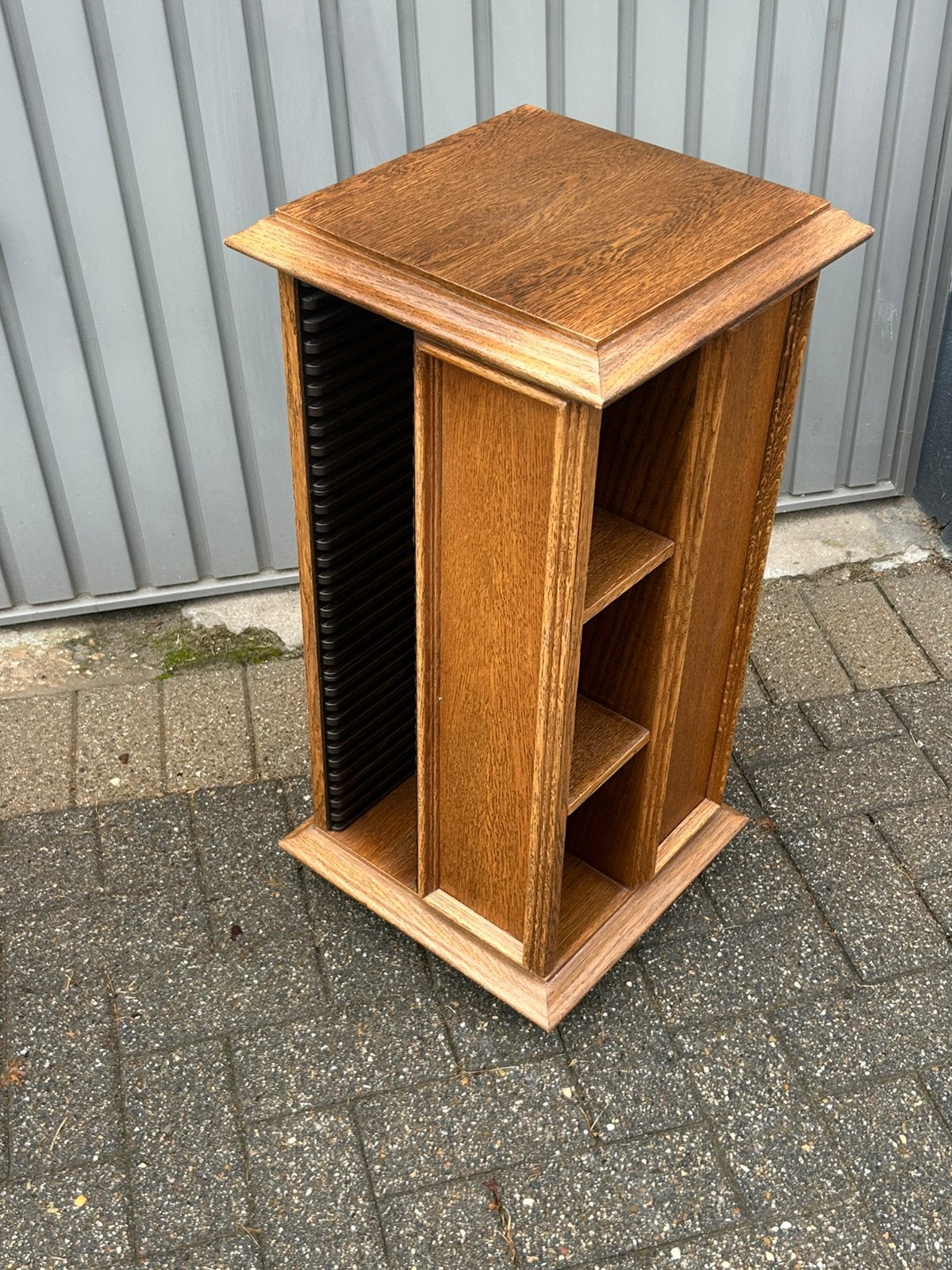 Eiken cd rekje, Huis en Inrichting, Ophalen, Zo goed als nieuw, 25 tot 75 discs, Cd's