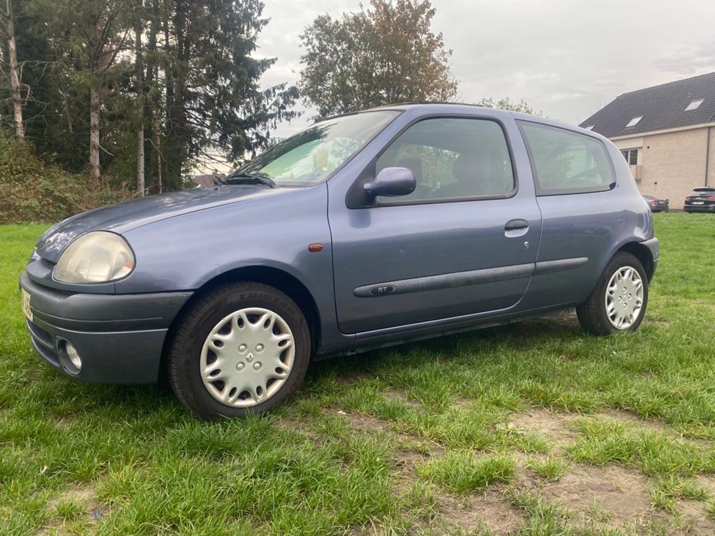 Renault Clio 136D km’s bouwjaar 2000 1400 benzine, Euro 2, Stof, 4 cilinders, Blauw