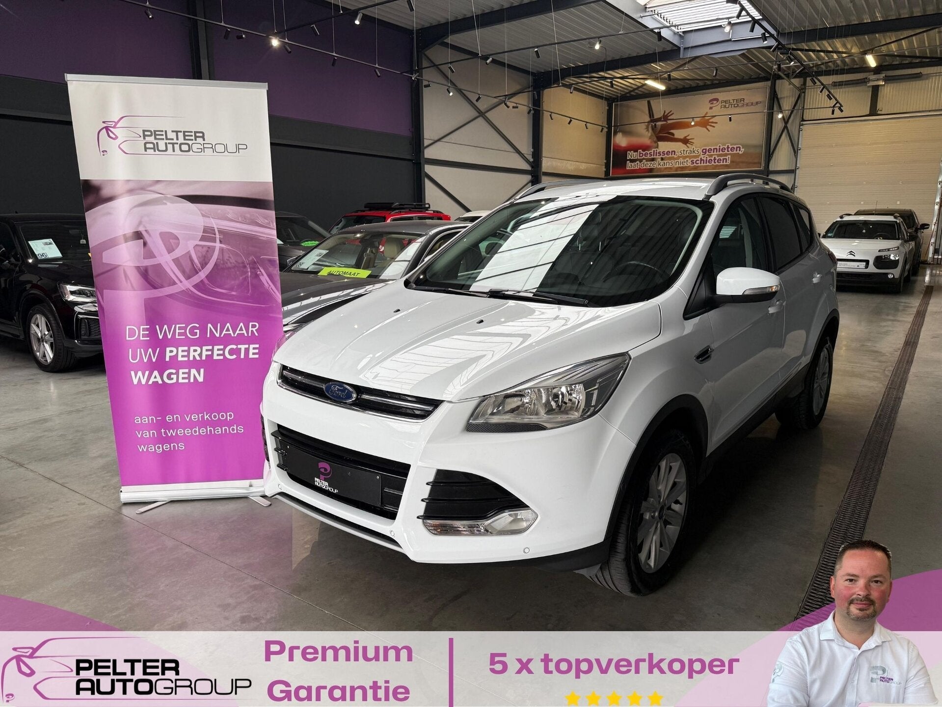 Ford Kuga 2.0 TDCi Titanium Navi Leder 150PK Topstaat!, Autos, Ford, 0 kg, Achat, Euro 6, Noir