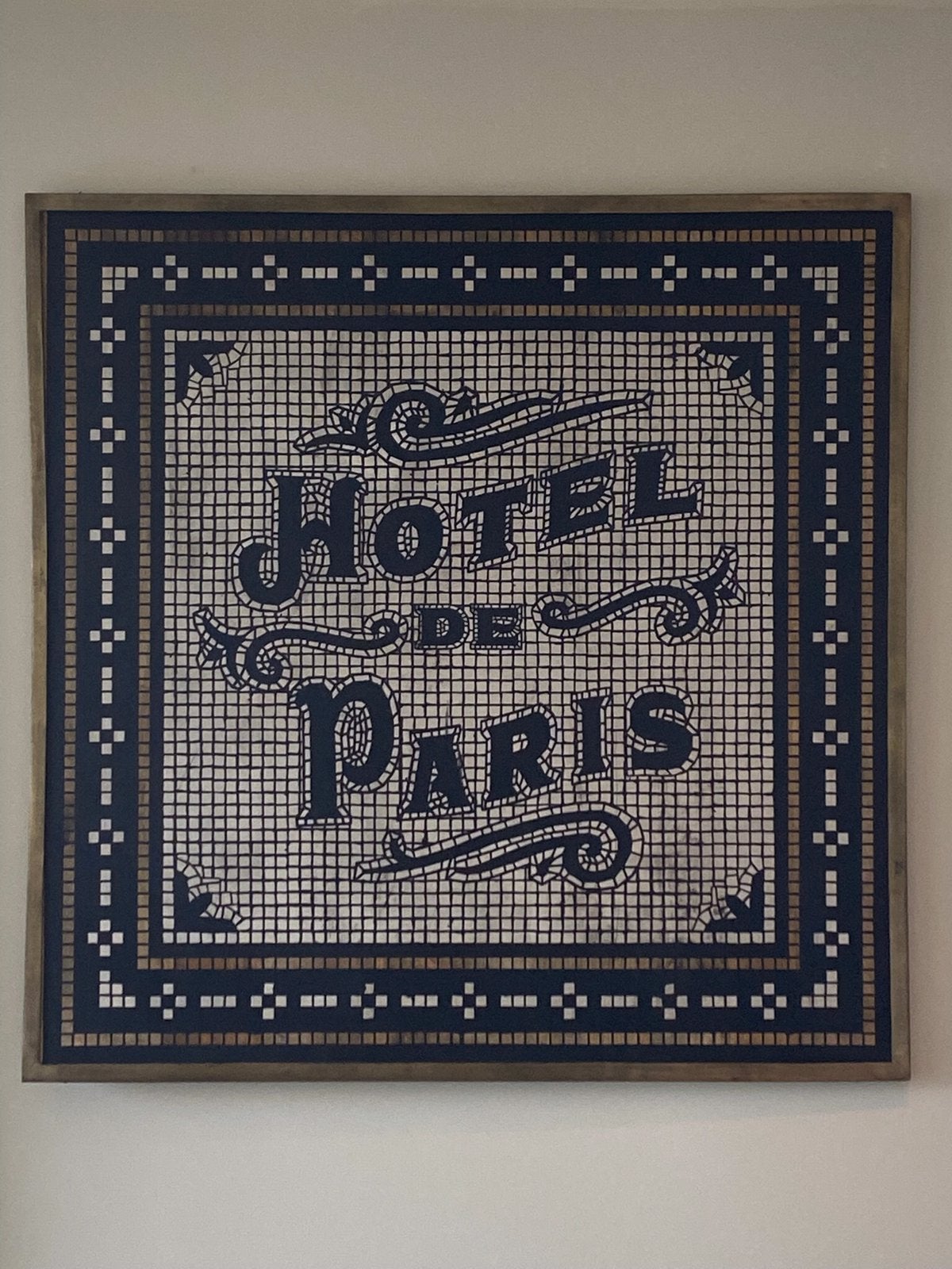 Decoratie-/Reclamepaneel “Hotel de Paris”, Maison & Meubles, Accessoires pour la Maison | Décorations murale, Enlèvement, Comme neuf