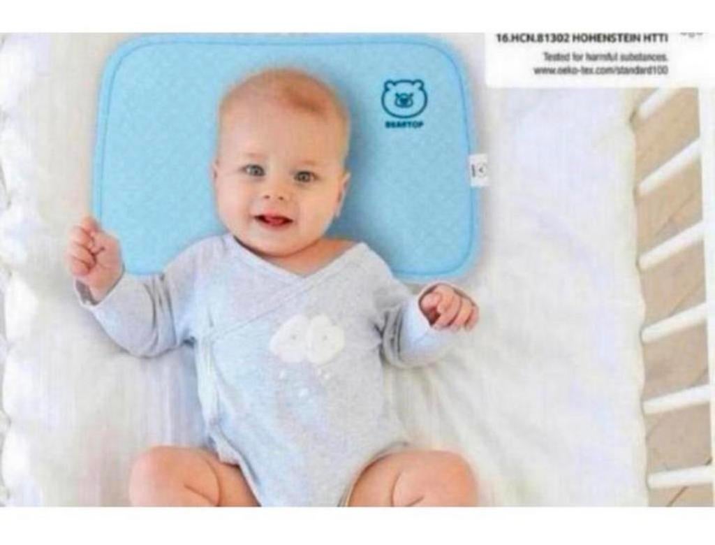 Coussin spécial oreiller bébé contre la tête plate 0-36 mois, Enlèvement ou Envoi, Neuf, Bleu, Oreiller