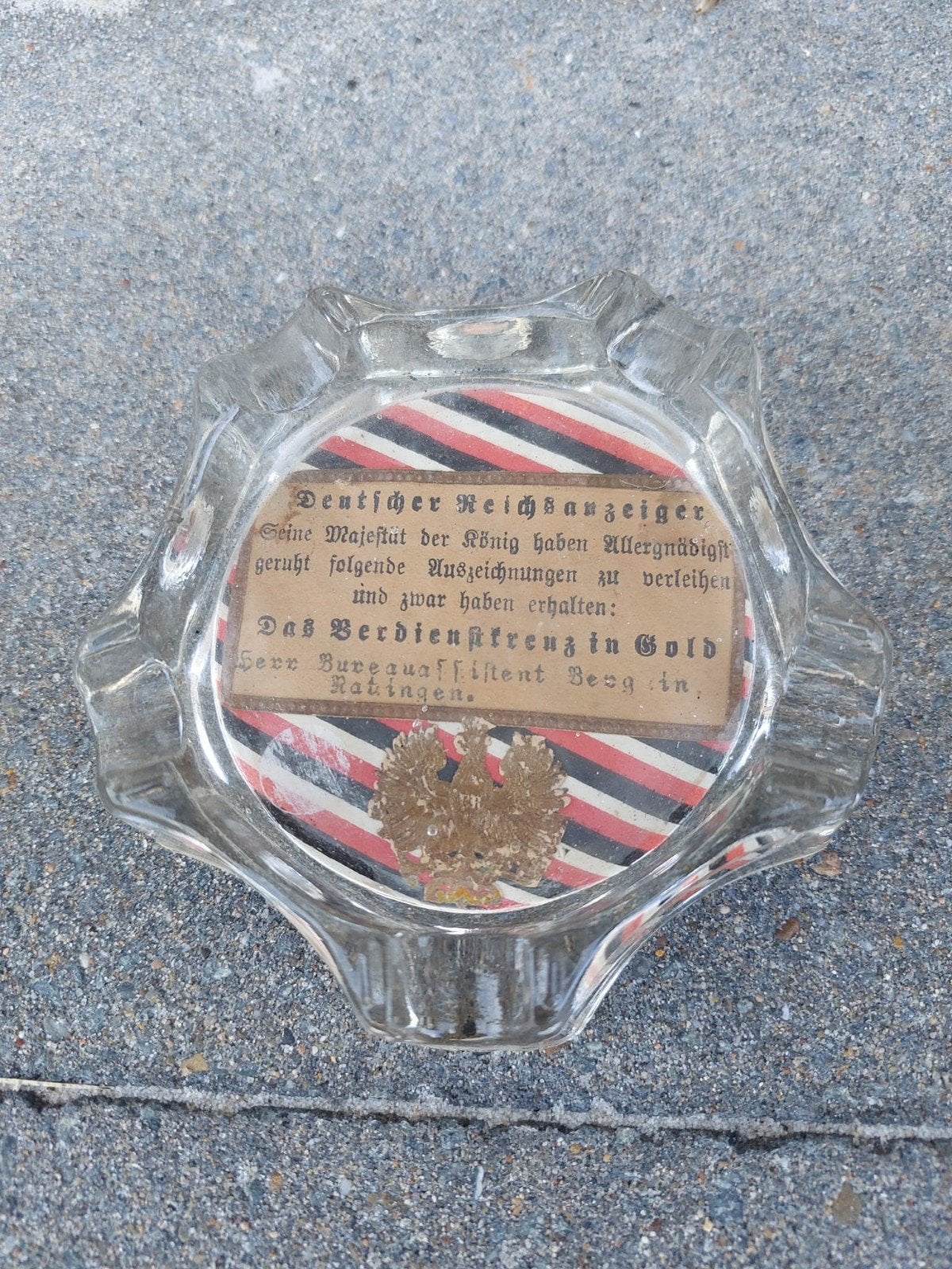 Asbak Duits Keizerrijk/Preussen Deutscher Reichsanzieger, Verzamelen, Ophalen of Verzenden