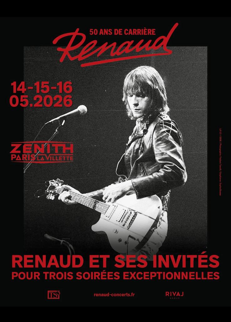 Renaud au zenith de Paris 14 Mai 2026, Tickets & Billets, Mai