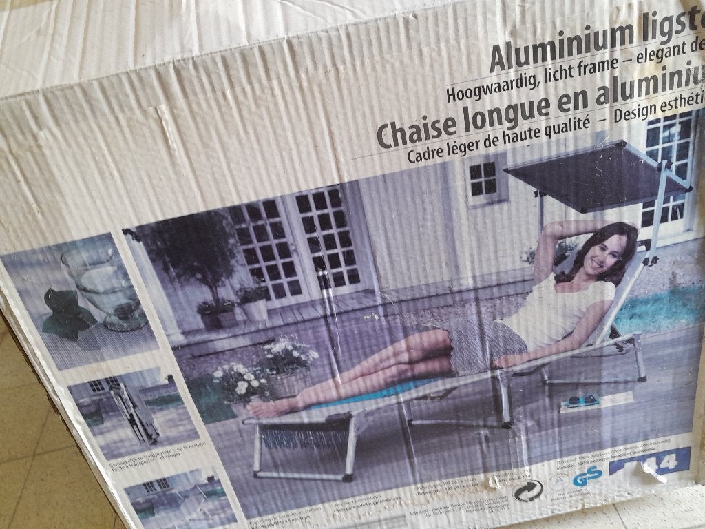 aluminium ligstoel, Tuin en Terras, Ophalen, Gebruikt, Aluminium, Verstelbaar