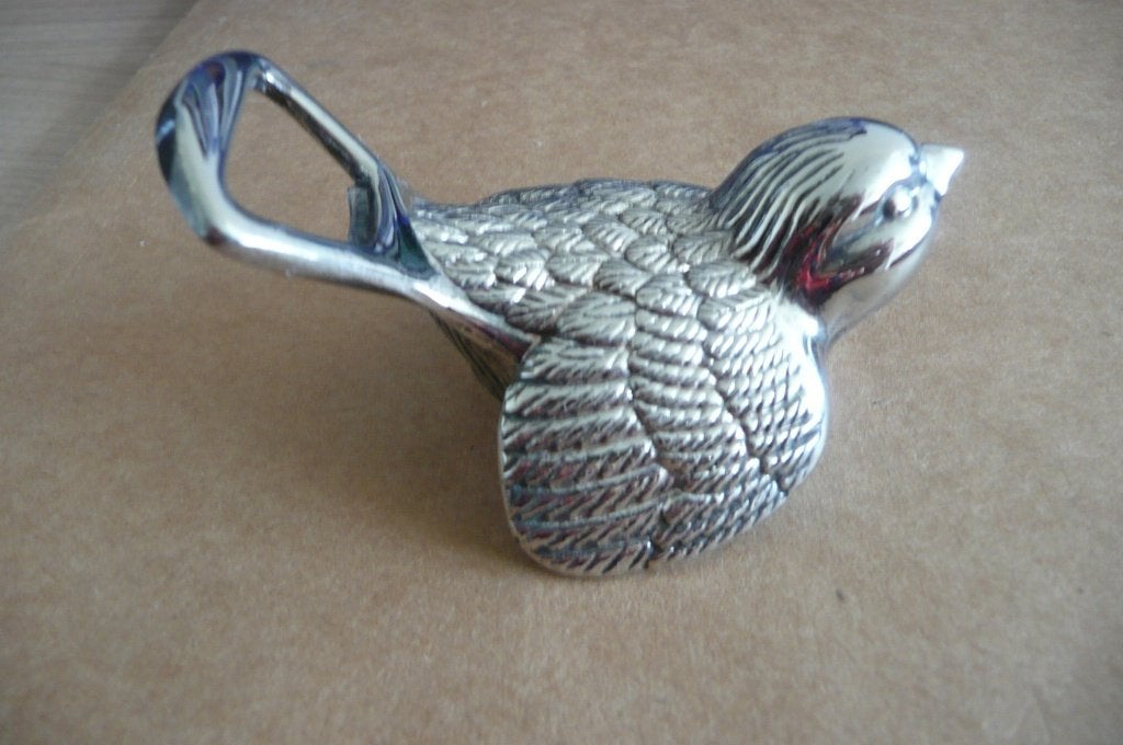 Vintage verzilverder flesopener Silver Ribbon (a92), Ophalen of Verzenden