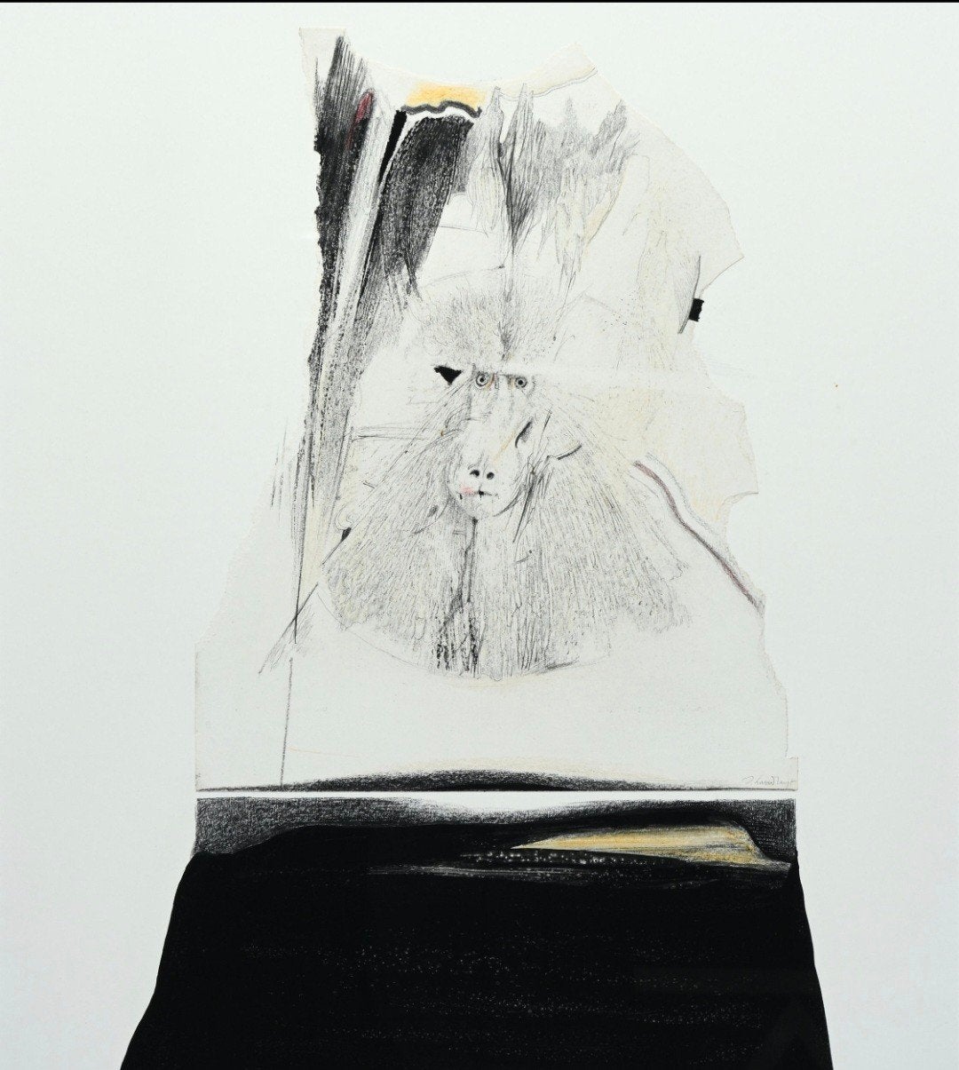 LANDUYT Octave "De naburige eenzaamheid" collage en inkt