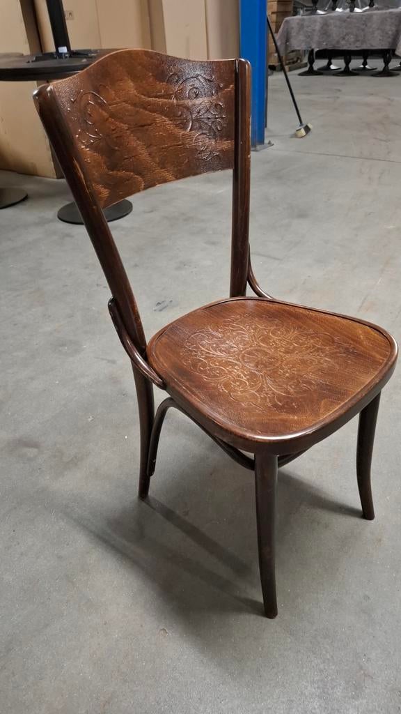10 thonet met PRINT cafe horeca bistro stoelen TON hout, Huis en Inrichting, Stoelen, Gebruikt, Bruin, Ophalen of Verzenden, Vijf, Zes of meer stoelen