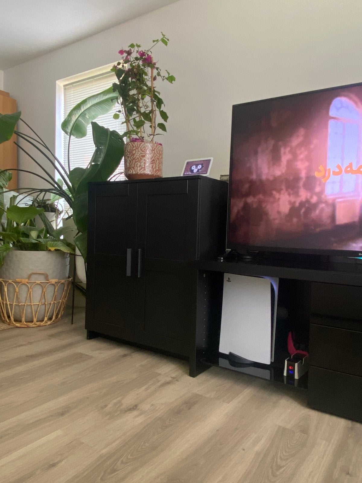 IKEA kast met deuren, zwart, 78x95, Huis en Inrichting, Ophalen, Zo goed als nieuw, Met deur(en)