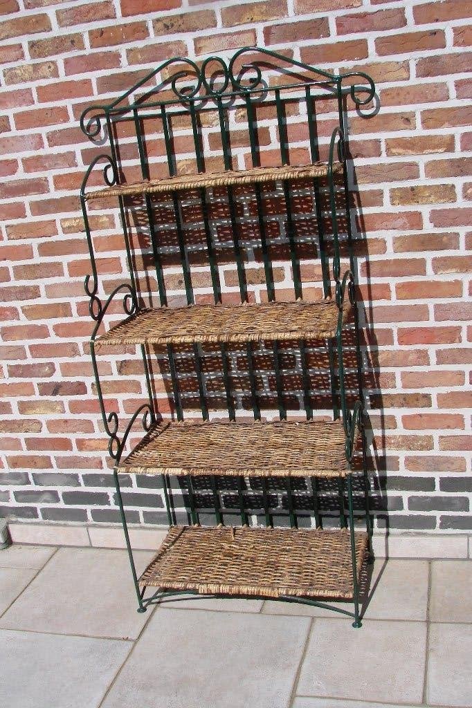 tuinrek: rotan en metaal, Ophalen, Gebruikt