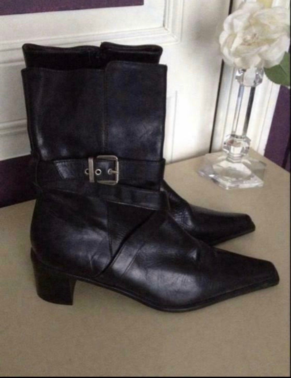 Bottine italienne en cuir, Enlèvement ou Envoi, Neuf, Noir