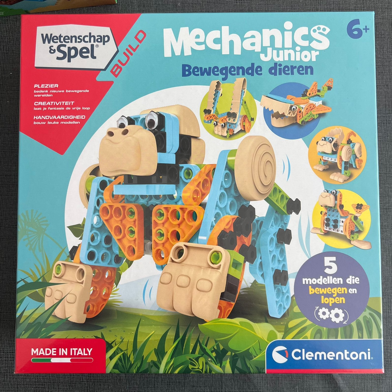 Clementoni mechanics junior, bewegende dieren - NIeuw, Ophalen of Verzenden, Zo goed als nieuw