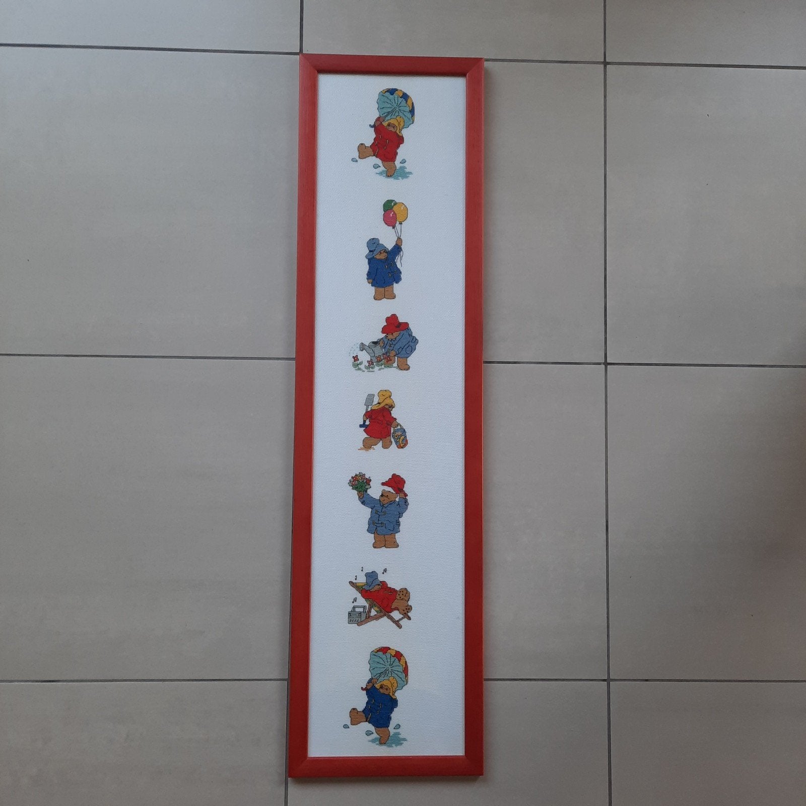 muurschilderij Beertje Paddington, Hobby en Vrije tijd, Ophalen, Nieuw, Handborduren, Borduurgaren of Zijde