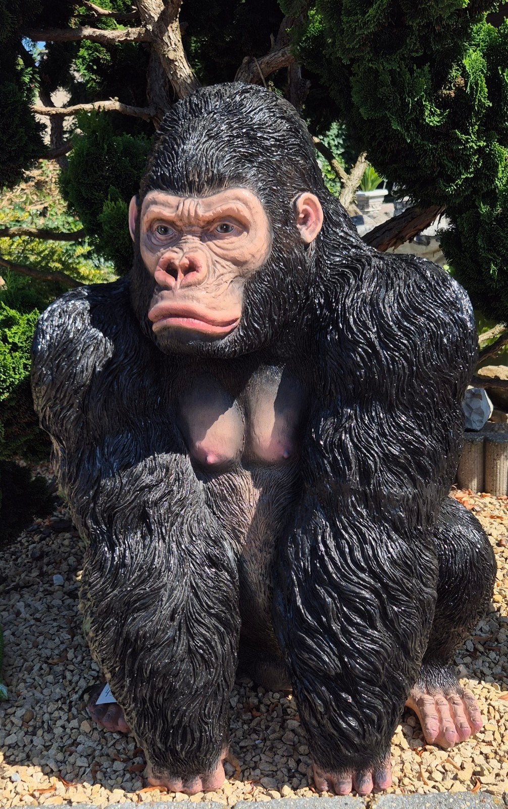 grote gorilla 1m10 polyester, Tuin en Terras, Tuinbeelden, Ophalen, Nieuw, Kunststof, Dierenbeeld