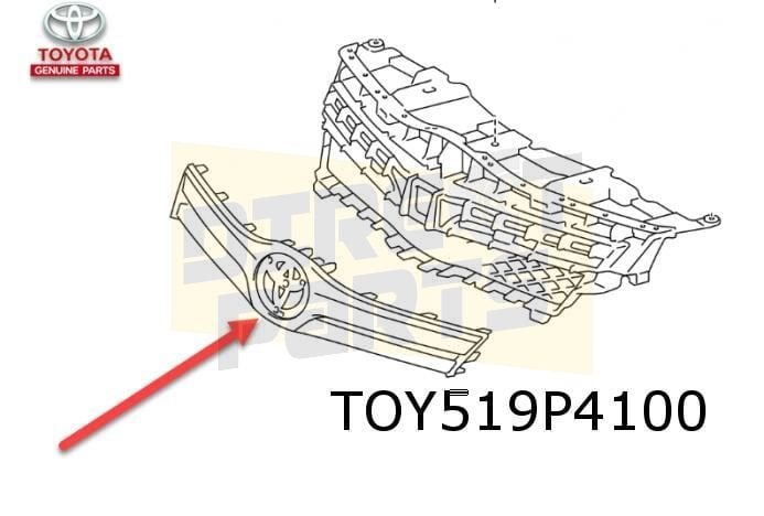 Toyota Auris grille (chrome) Origineel! 5312102110, Neuf, -, -, Toyota
