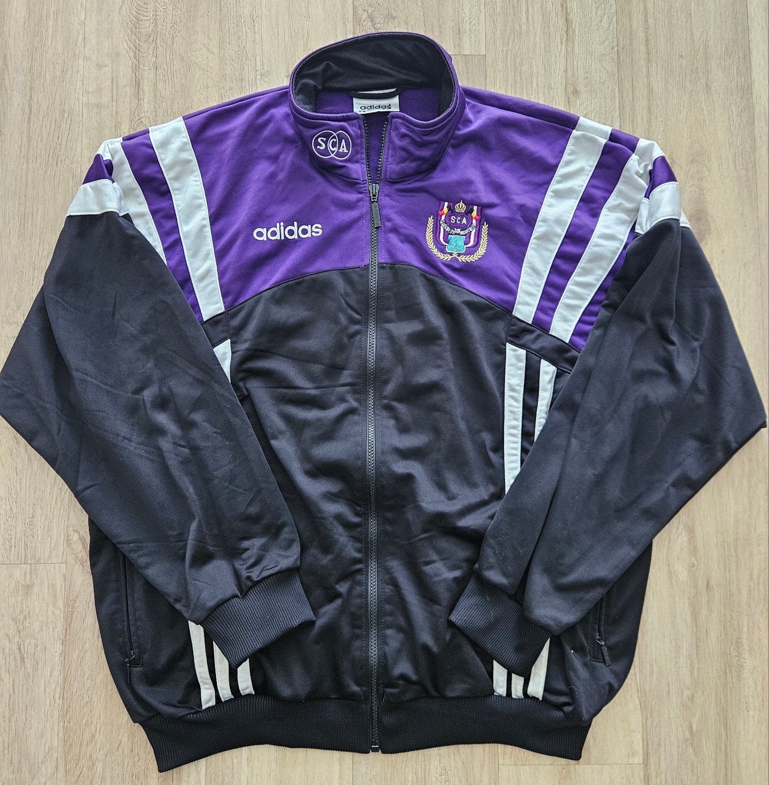 RSC Anderlecht vintage track jacket, Verzamelen, Ophalen of Verzenden, Zo goed als nieuw, Overige typen
