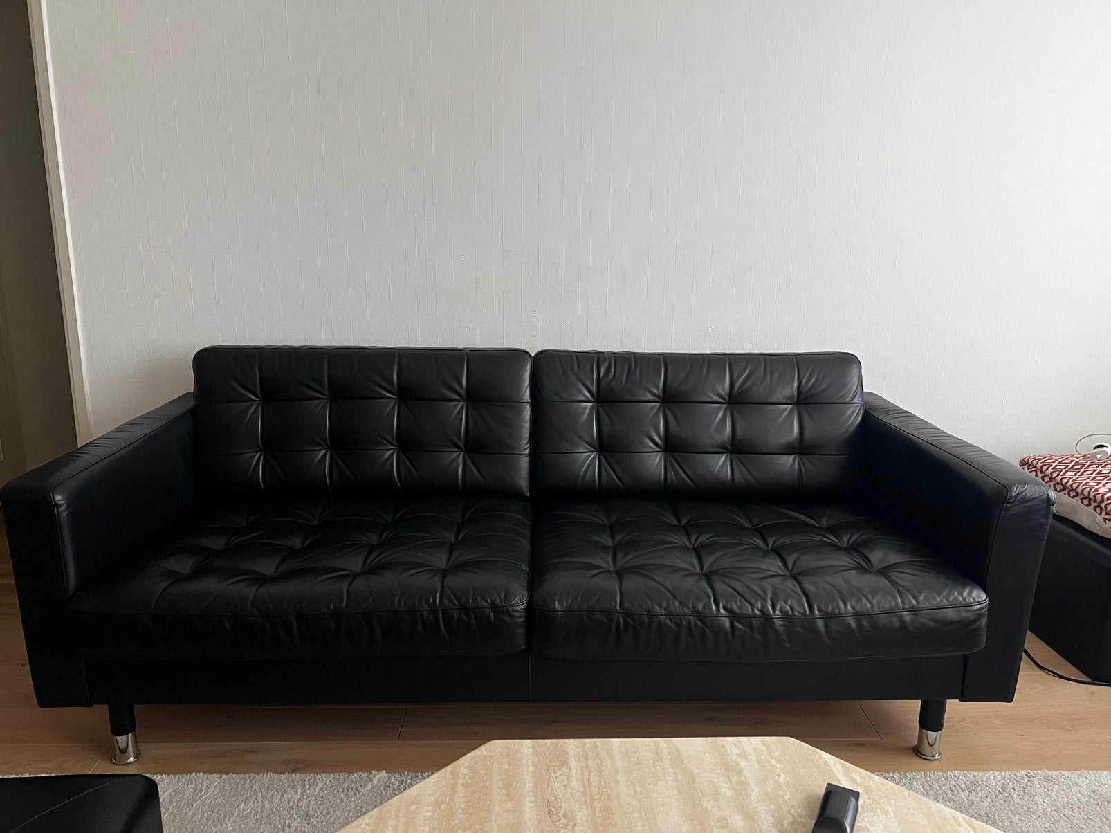 zetel, Huis en Inrichting, Ophalen, Driepersoons, Leer, Zo goed als nieuw