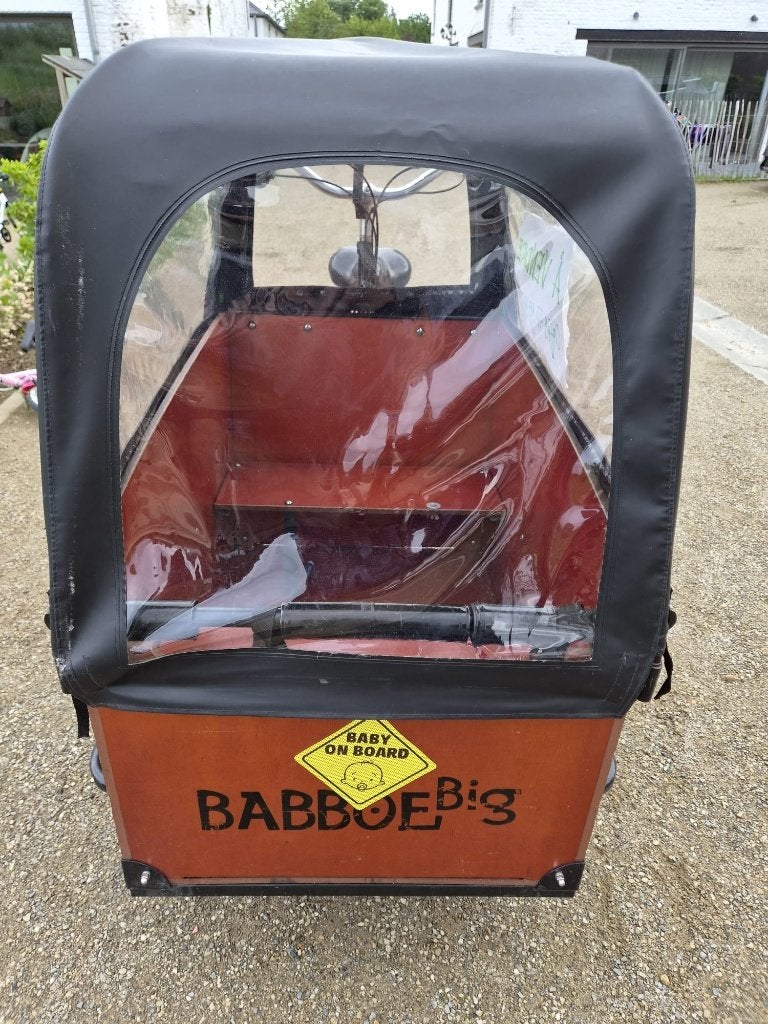 Babboe Big elektrisch, 4 kinderen of meer, Gebruikt, Huif, Schijfrem