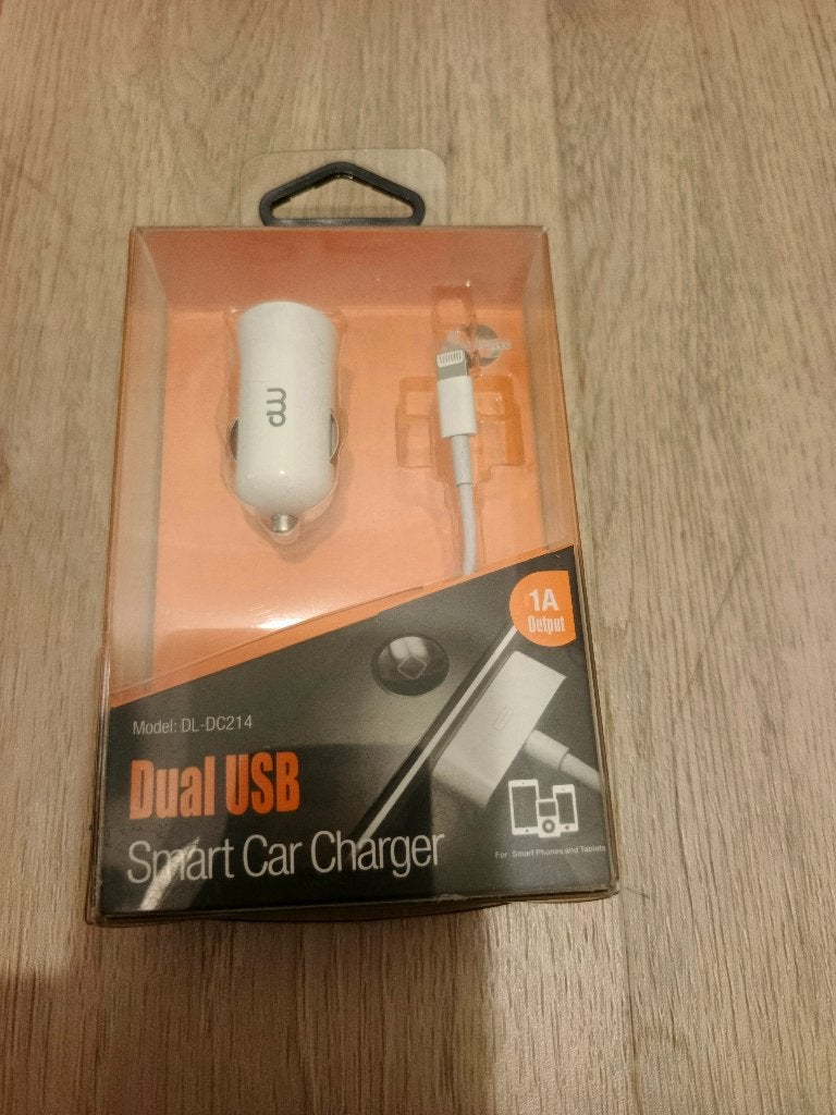 Chargeur voiture USB 1 A avec câble Lightning neuf, Lightning, Enlèvement, Neuf