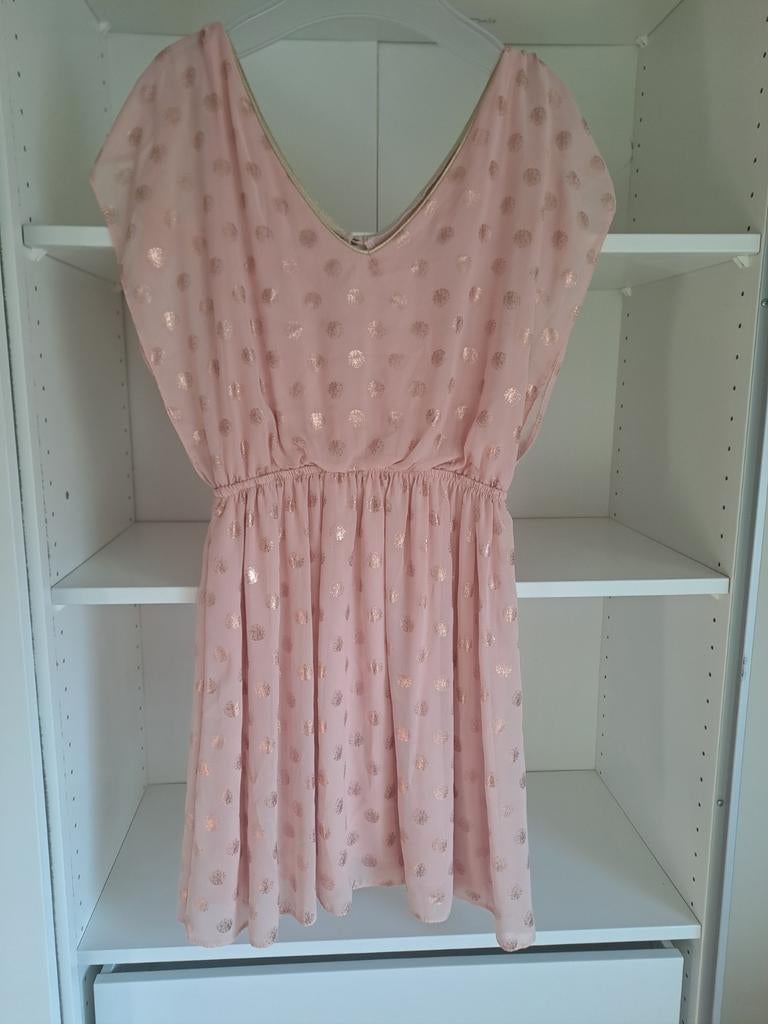 TU Luchtroze jurk met blinkende bolletjes, Kleding | Dames, Jurken, Maat 38/40 (M), Ophalen of Verzenden, Zo goed als nieuw, Roze
