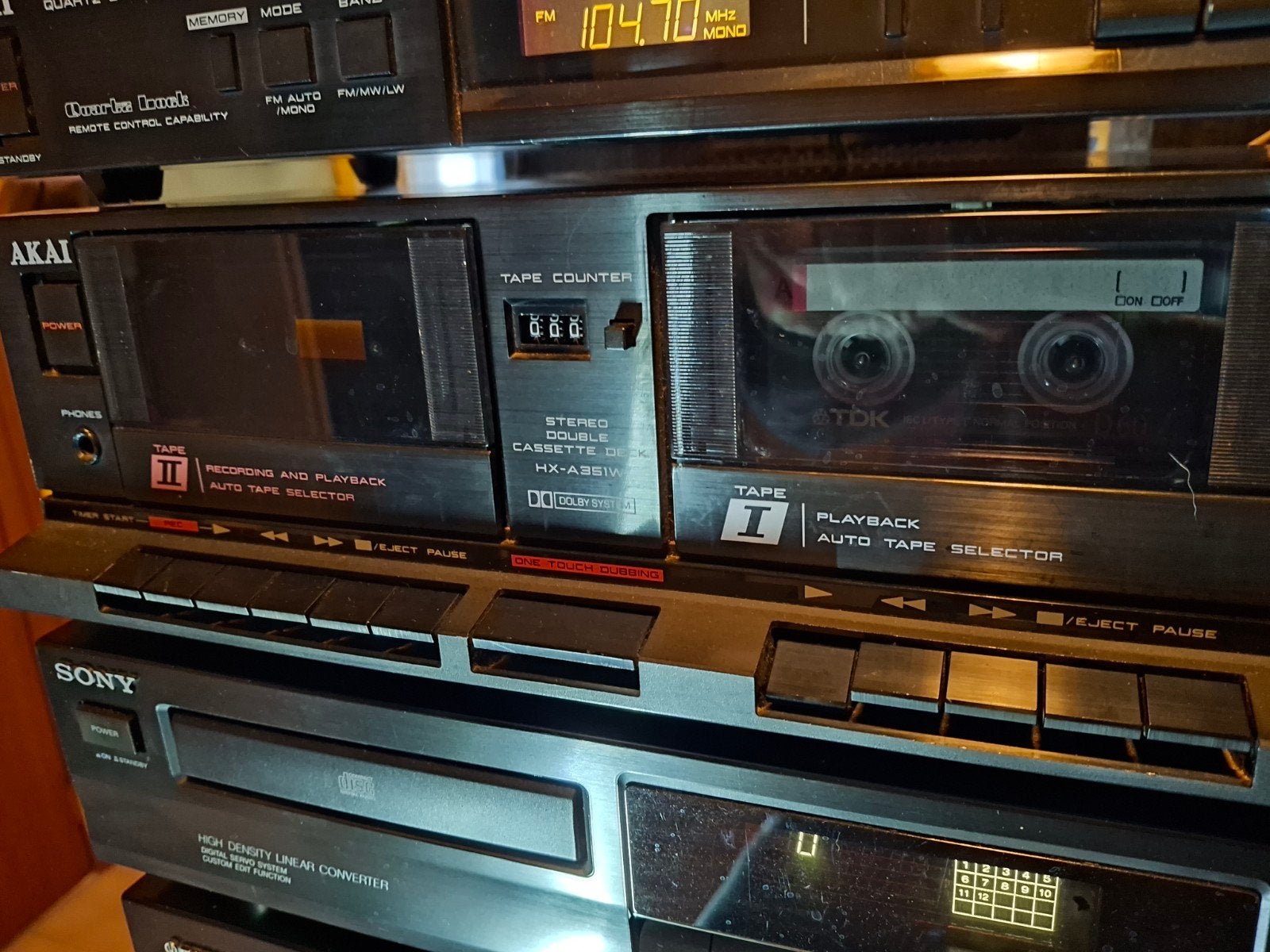 Dubbel cassettedeck Akai HX-A351W, Enlèvement, Double, Akai
