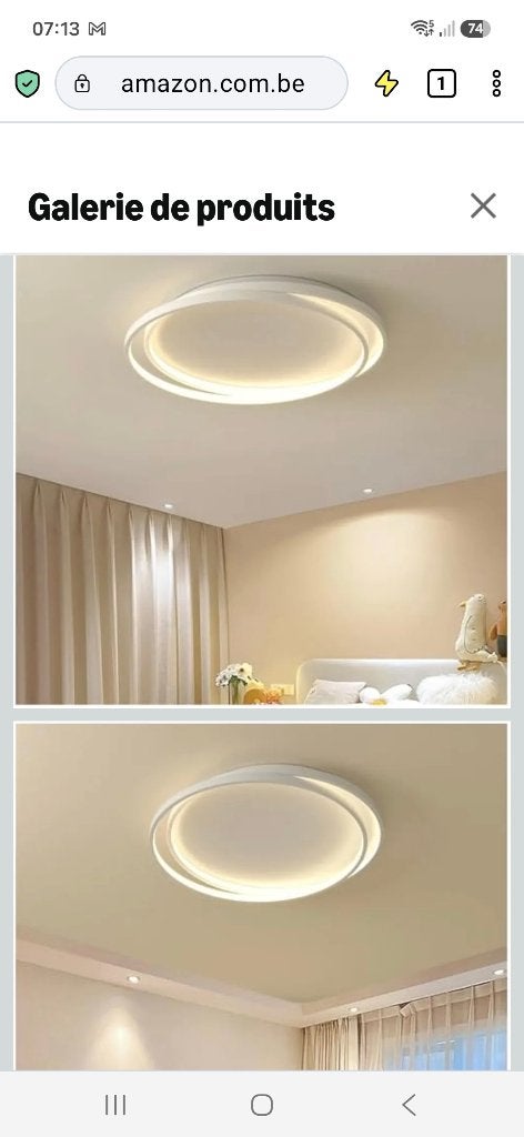 Nieuwe moderne LED-plafondlamp, driekleurige lichtoptie, Nieuw, Ophalen of Verzenden, Wit, Plafondlamp