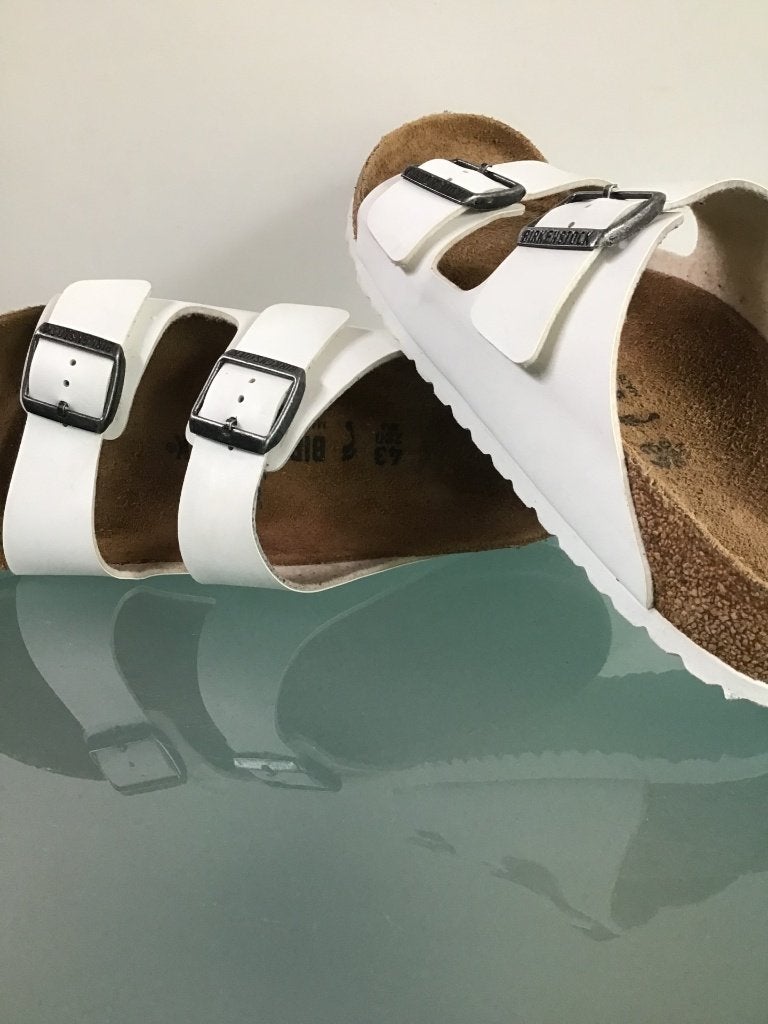 Birkenstock 43 Arizona | blanc | Livraison gratuite, Comme neuf, Blanc, Envoi, Sandales de bain