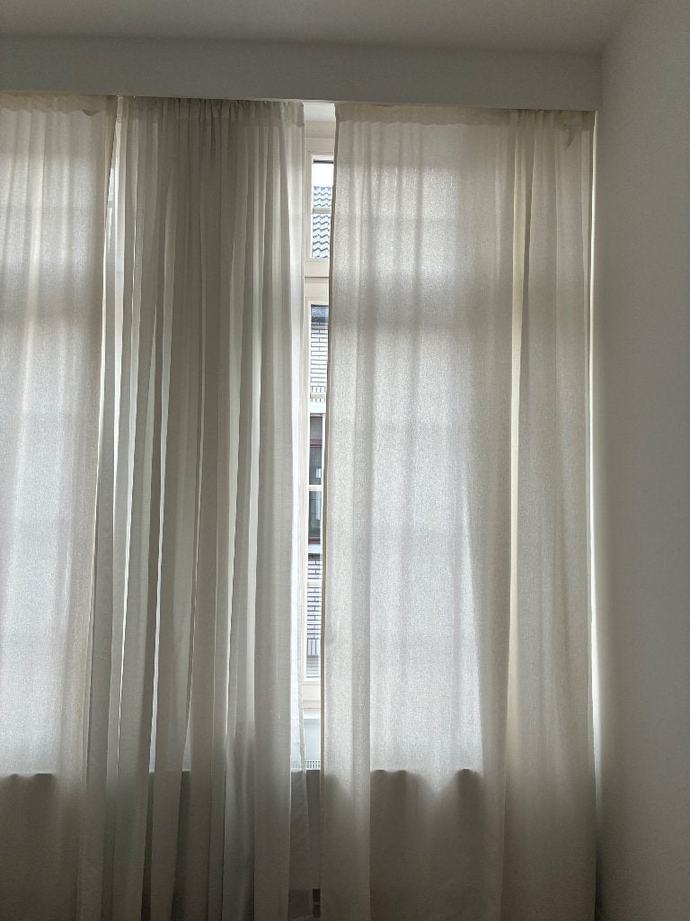 IKEA gordijnen Tibast 145x300 (set van 2), 300 cm, Wit, 145 cm, Ophalen of Verzenden