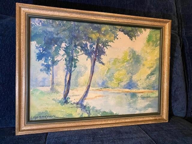 tableau de Louis Van Meerbeek (1908-1981) rivière, Enlèvement