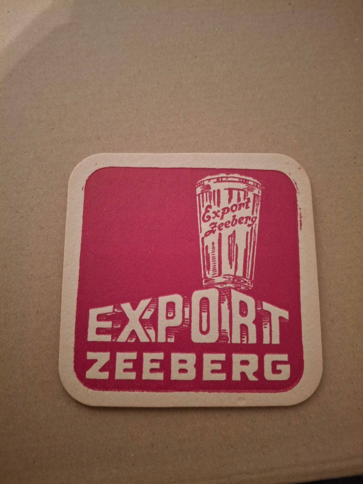 Oud bierviltje export zeeberg, Ophalen of Verzenden