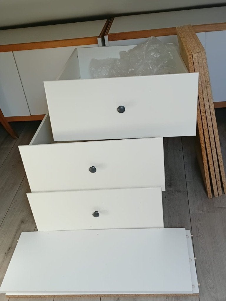 Lit Ikea Hemnes blanc gigogne banquette 80x200 2 places, Enlèvement, Utilisé, Deux personnes, Bois