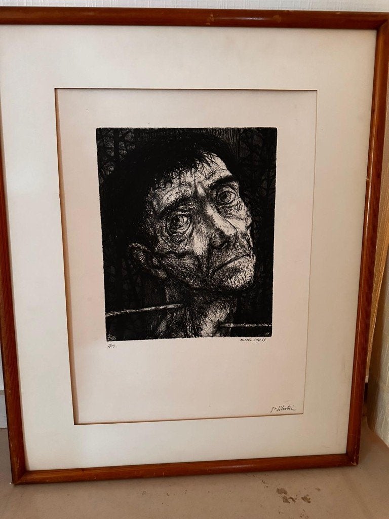 Ets van Michel Ciry Gesigneerd Gelimiteerde Oplage nr 28/ 50, Enlèvement, Portrait, Eau-forte, Numéroté