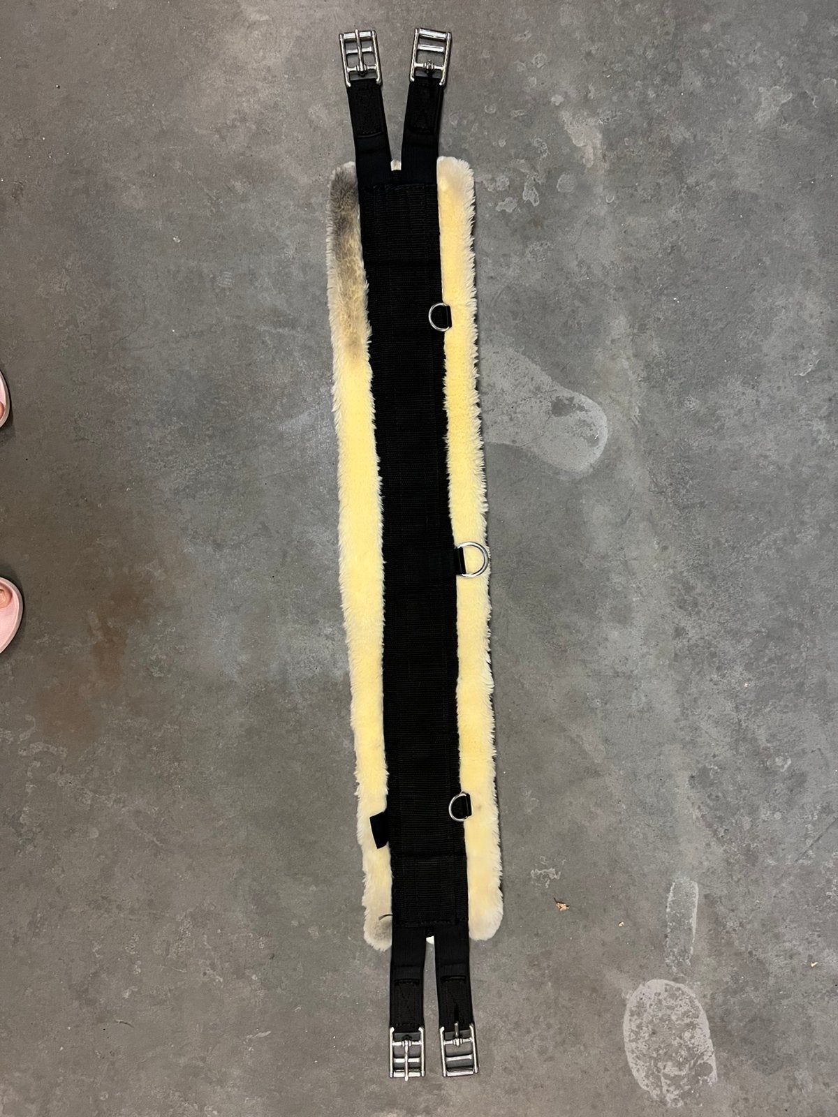 Singel met bont 105cm, Ophalen, Zo goed als nieuw, Beige, Singel