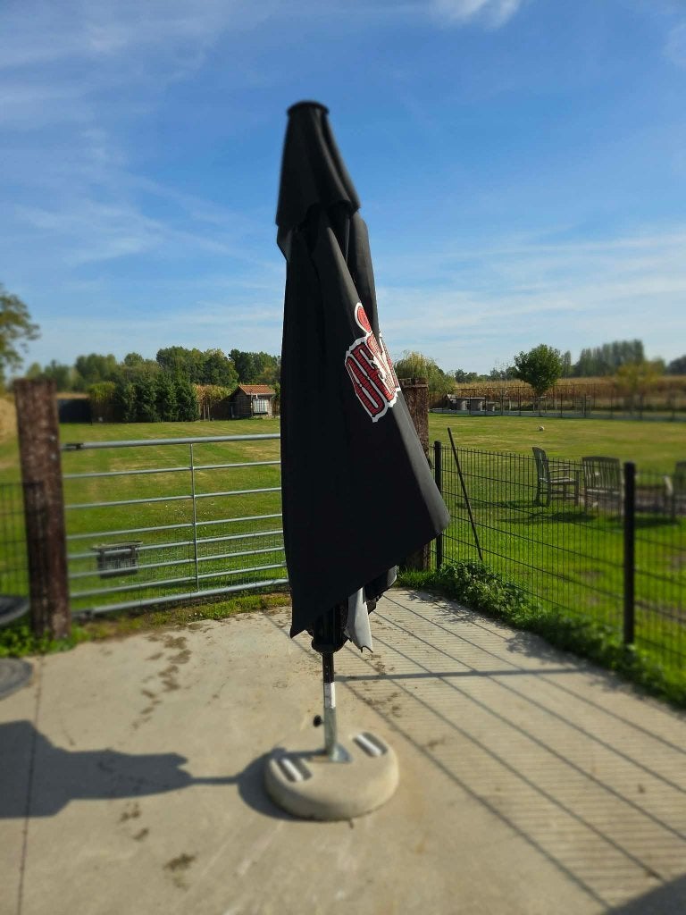 parasol, Tuin en Terras, Ophalen, Zo goed als nieuw, 3 tot 4 meter, Parasolvoet