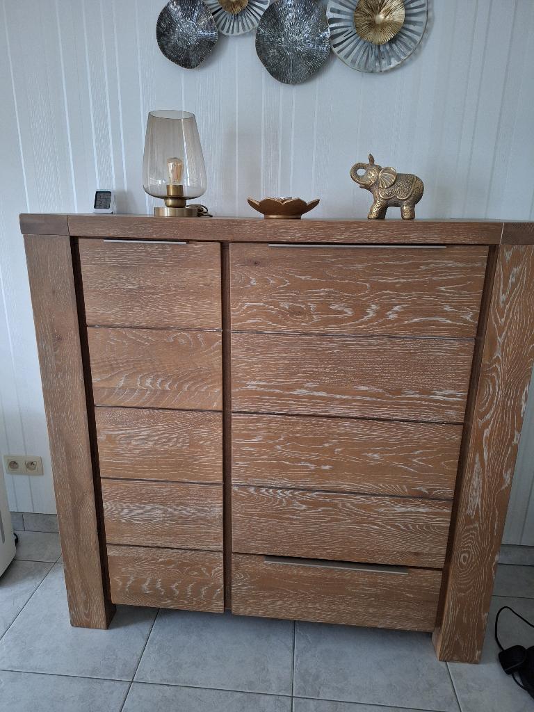 H&H Wandkast te koop, Ophalen, Met deur(en), 100 tot 150 cm, Eikenhout