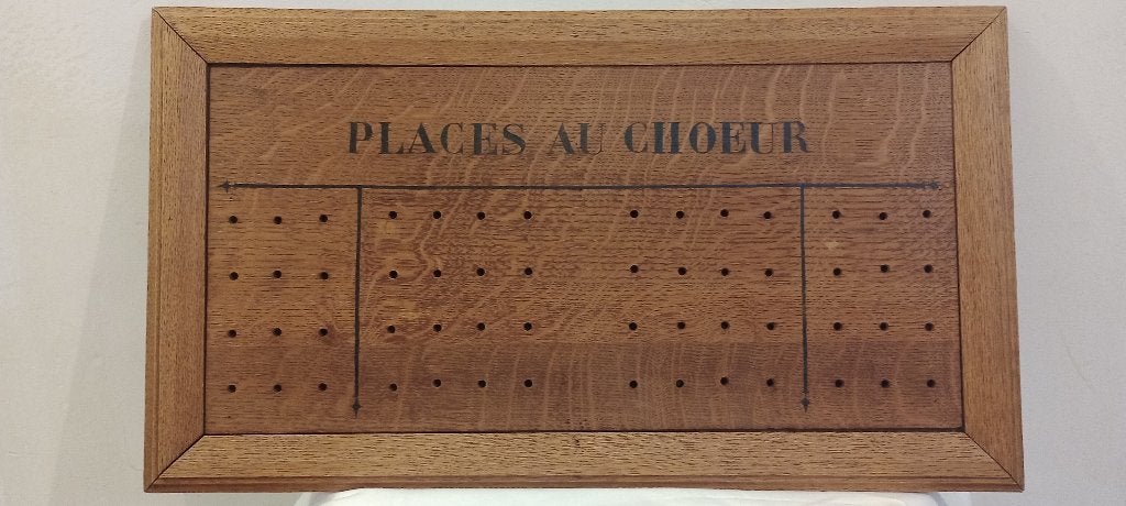 Tableau indicateur d'église en chêne massif pour chorale, Enlèvement ou Envoi, Utilisé, Autres types