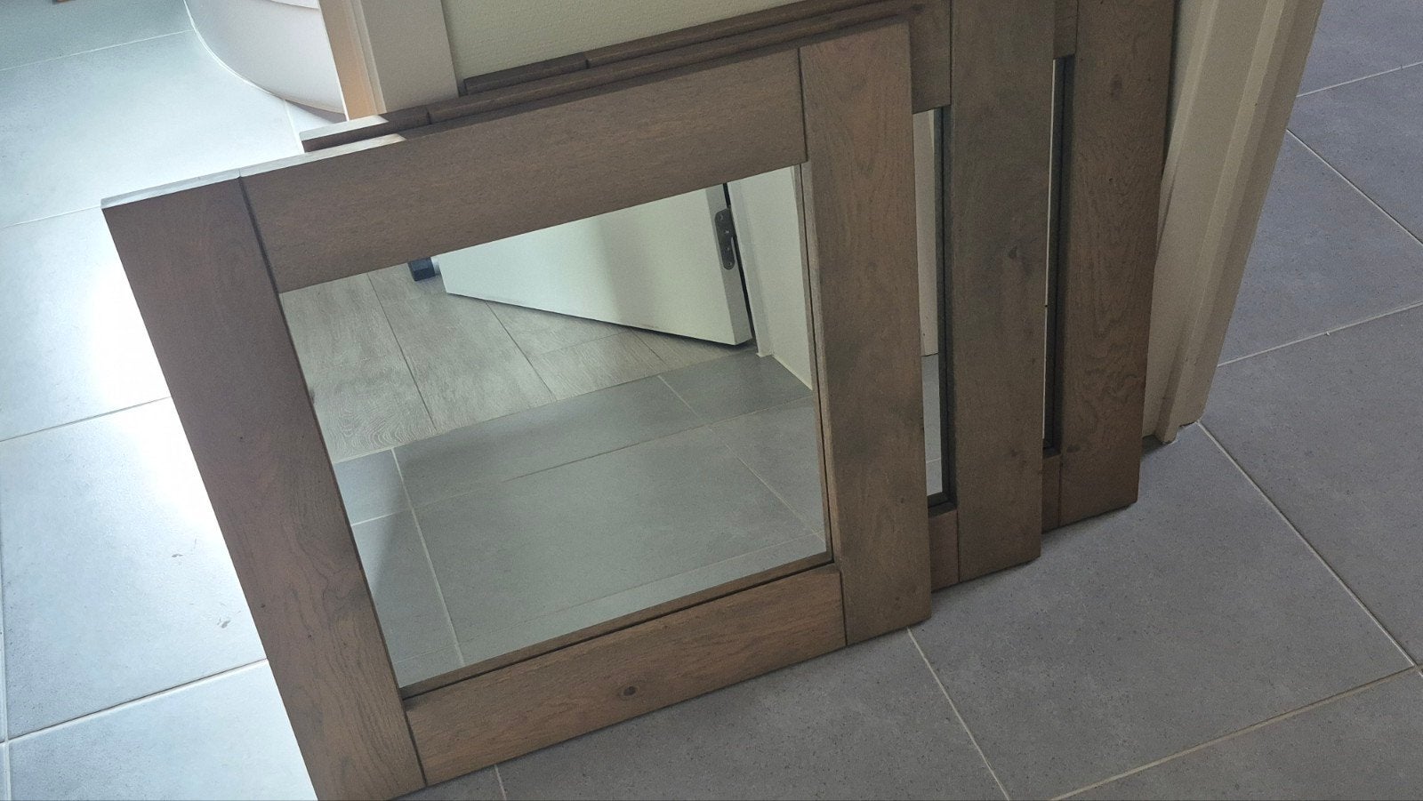 spiegels met houten kader 600 x 600, Ophalen