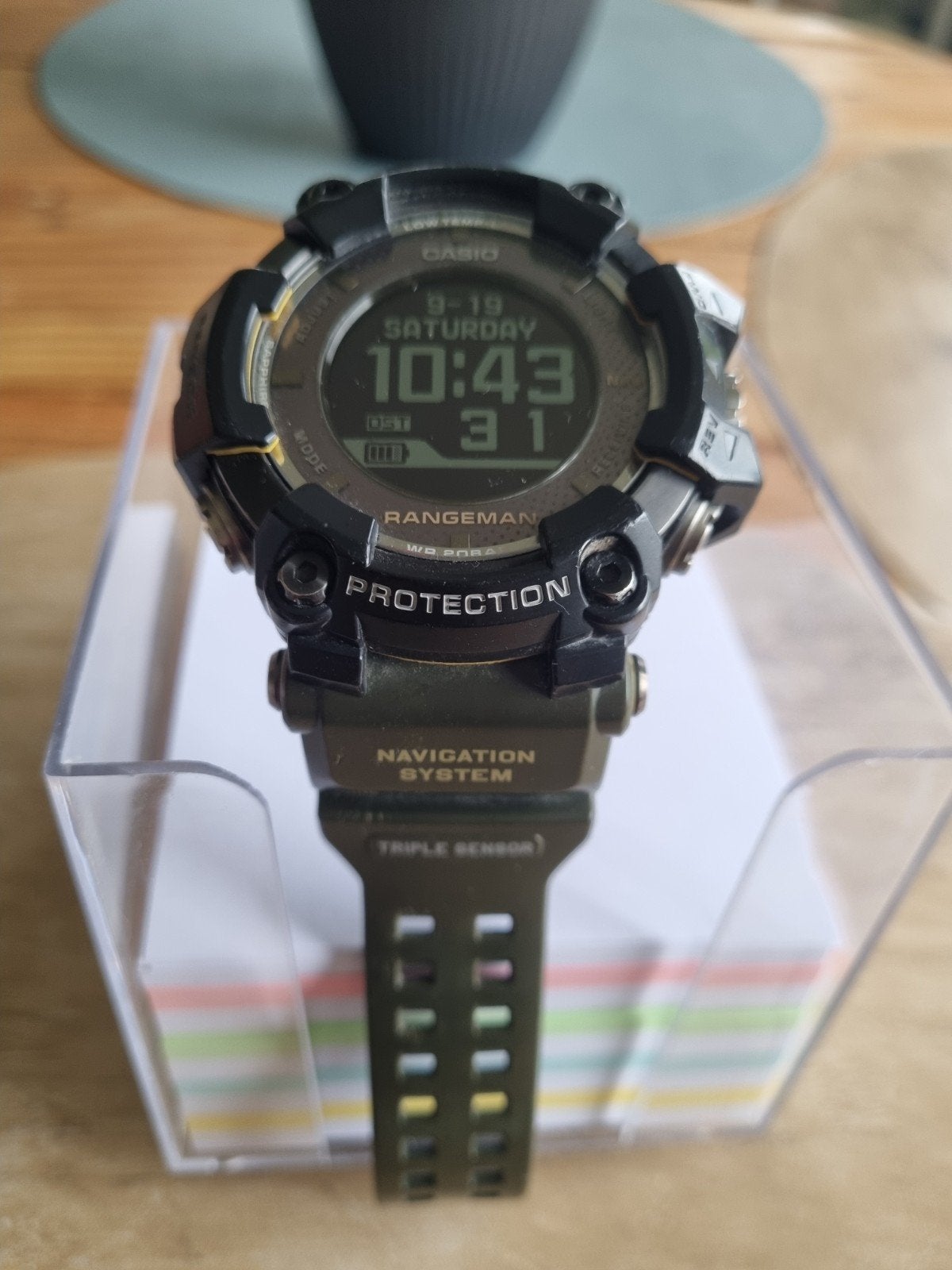 Casio G-Shock Rangeman GPR-B1000 – GPS Solar – Sapphire – Ca, Gebruikt, Polshorloge, Overige materialen, Ophalen of Verzenden