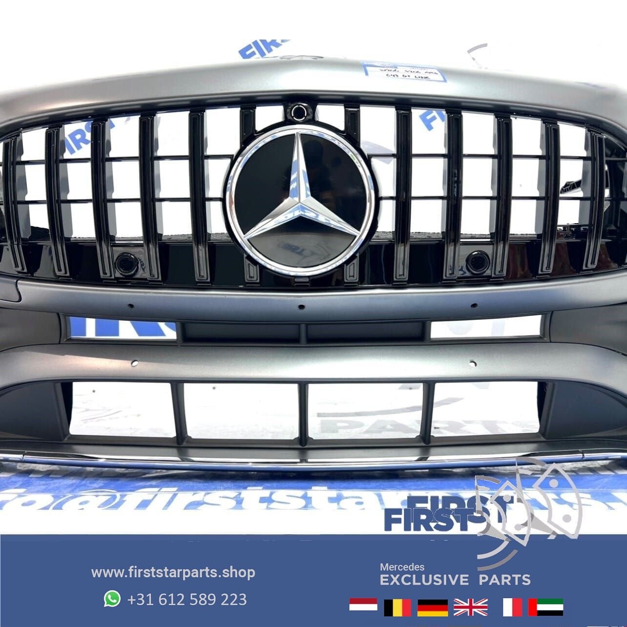 W206 AMG LINE BUMPER C KLASSE A2068858401 C43 VOORBUMPER + G, Auto-onderdelen, Gebruikt, -, Voor, Ophalen of Verzenden