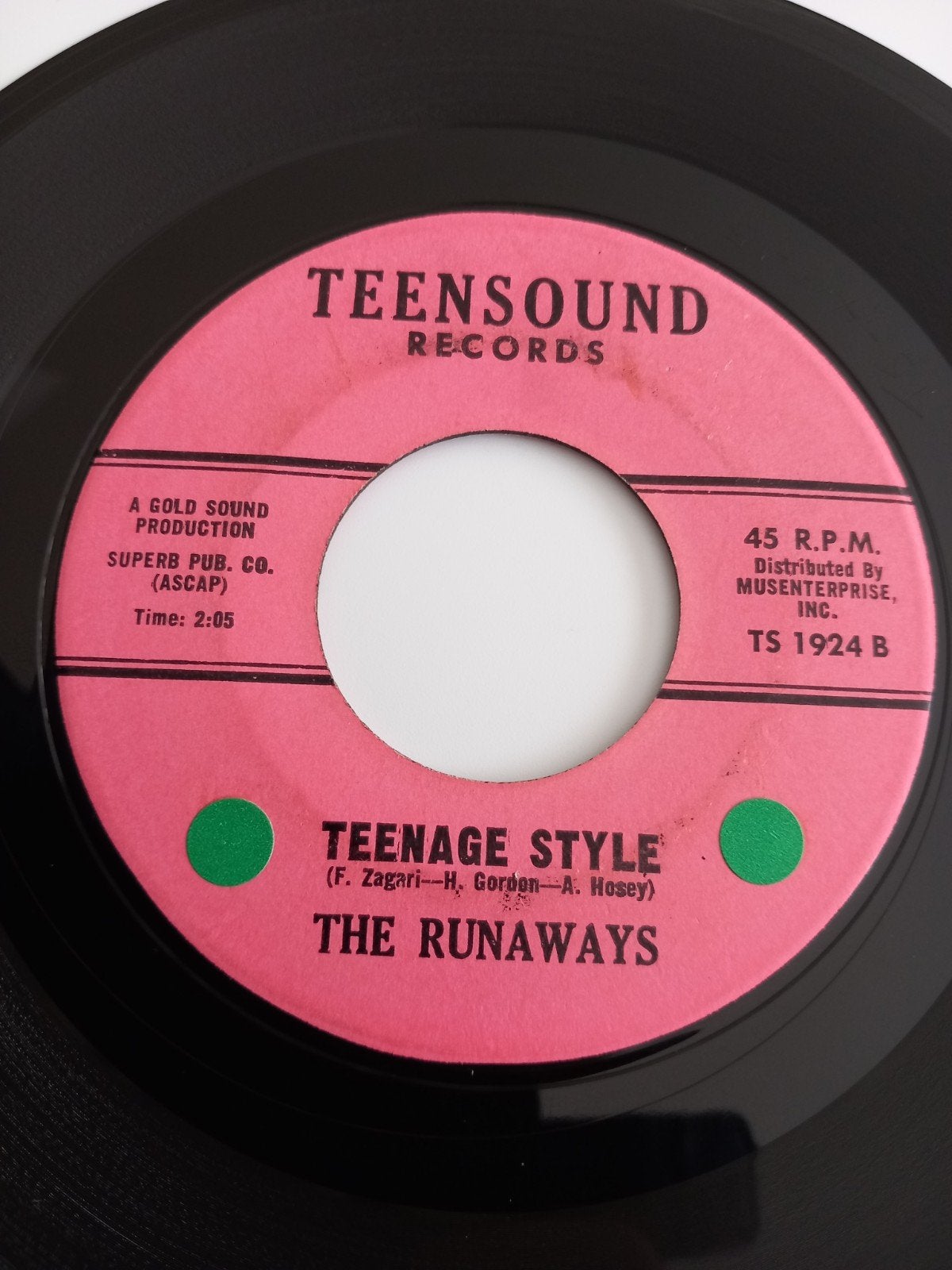 THE RUNAWAYS. TEENAGE STYLE .OLDIES 60S USA 45T