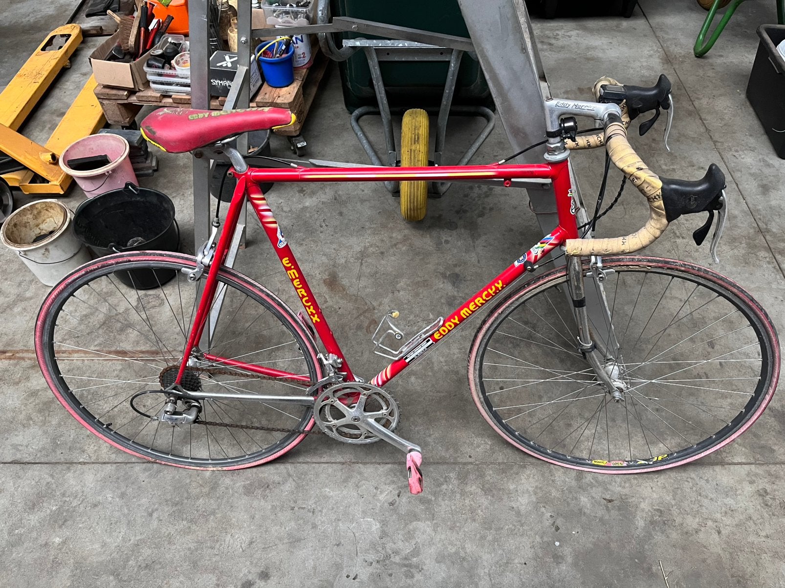 Eddy merckx retro koersfiets, Fietsen en Brommers, Ophalen of Verzenden, Gebruikt