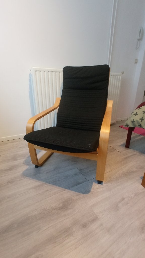 Ikea poang fauteuil, 75 à 100 cm, Scandinavische stijl met invloeden van minimalisme, Enlèvement, Utilisé