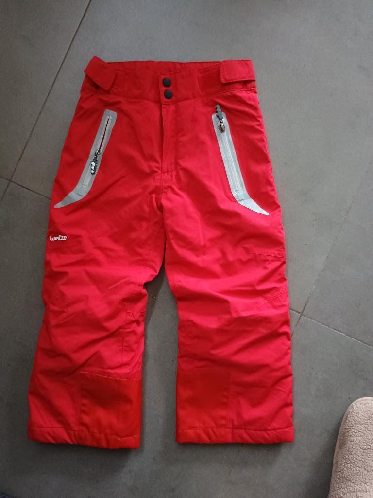 Rode skibroek 6 jaar jongen of meisje, Sport en Fitness, Skiën en Langlaufen, Zo goed als nieuw, Kleding, Ski, Ophalen