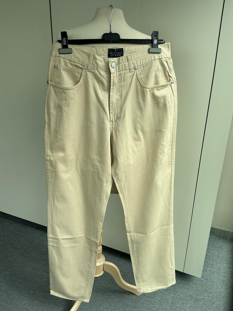 Beige chino heren Trussardi Jeans size 33, Beige, Maat 42/44 (L), Ophalen of Verzenden, Lang