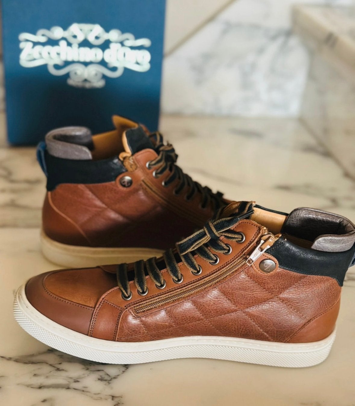 Nouvelles baskets Zechinno d'Oro !, Neuf, Enlèvement ou Envoi, Brun, Baskets