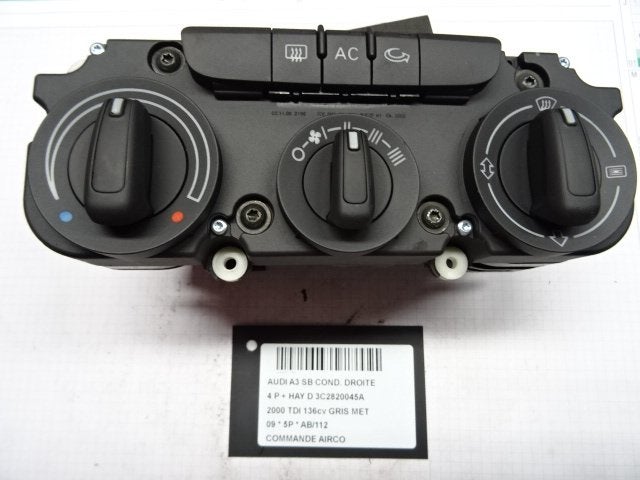 PANNEAU DE COMMANDE CLIMATISATION Audi A3 Sportback (8PA), Utilisé, Audi