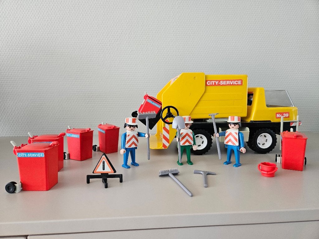 Playmobil vuilniswagen vintage  3470, Kinderen en Baby's, Speelgoed | Playmobil, Complete set, Voertuig, Ophalen of Verzenden