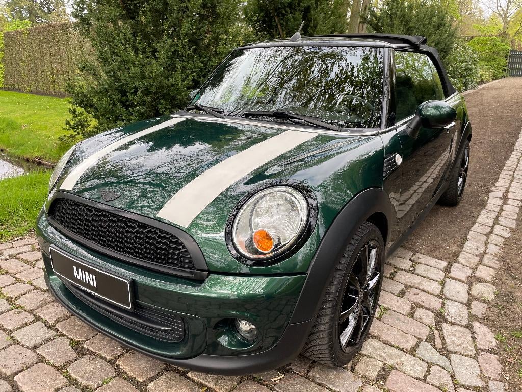 MINI CABRIO 1.6 COOPER ONE bj. 2011 BRITISH RACING GREEN, Auto's, Mini, Voorwielaandrijving, Stof, Zwart, 4 cilinders